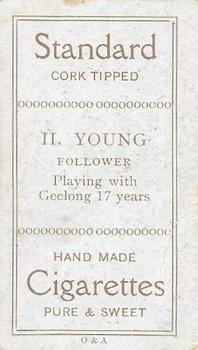 1907-08 Sniders and Abrahams Australian Footballers - Victorian League Players Series D #NNO Henry Young Back